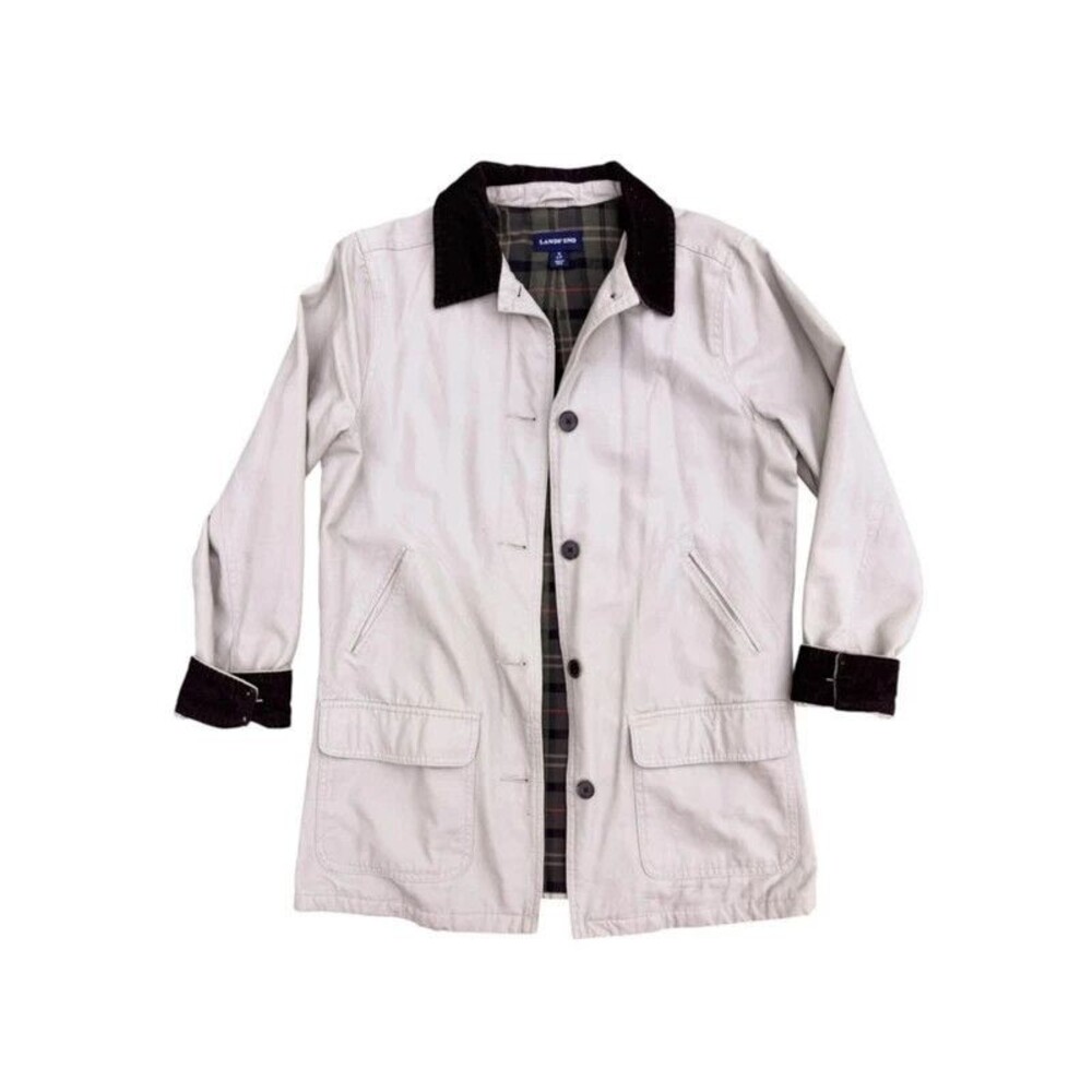 Preppy Equestrian Cottagecore Lands' End Corduroy Collar Barn Jacket - S